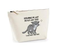 Hippowarehouse Assuming I'm just an Old Lady was Your First Mistake Printed Make up Cosmetic wash Bag 18x19x9cm