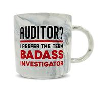 Hippowarehouse Auditor? I Prefer The Term Badass Investigator Printed Mug Various Colour Options Ceramic Cup Kitchenware 11oz