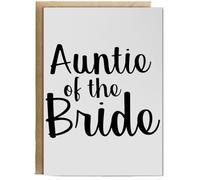Hippowarehouse Auntie of the bride Birthday Card A5 Personalised with envelope for him for her Funny Cards for Men and Women Blank inside option