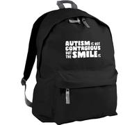 HippoWarehouse Autism is Not Contagious But The Smile is - Autism Awareness Backpack ruck Sack Dimensions: 31 x 42 x 21 cm Capacity: 18 litres