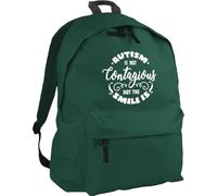 HippoWarehouse Autism is Not Contagious But The Smile is - Autism Awareness Backpack ruck Sack Dimensions: 31 x 42 x 21 cm Capacity: 18 litres