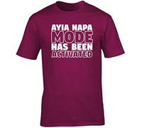 Hippowarehouse Ayia napa Mode has Been Activated Unisex Short Sleeve t-Shirt Maroon