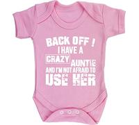 Hippowarehouse Back Off ! I Have A Crazy Auntie And I'm Not Afraid To Use Her baby vest bodysuit (short sleeve) boys girls