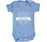 Hippowarehouse Back off! I have a crazy Godmother and I'm not afraid to use her baby vest bodysuit (short sleeve) boys girls