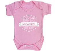 Hippowarehouse Back off! I have a crazy Godmother and I'm not afraid to use her baby vest bodysuit (short sleeve) boys girls