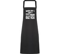 Hippowarehouse Back Off ! I Have A Crazy Gran And I'm Not Afraid To Use Her Apron kitchen cooking painting DIY onesize adult