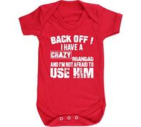 Hippowarehouse Back Off ! I Have A Crazy Grandad And I'm Not Afraid To Use Him baby vest bodysuit (short sleeve) boys girls