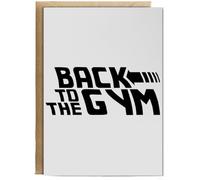 Hippowarehouse Back to the gym Birthday Card A5 Personalised with envelope for him for her Funny Cards for Men and Women Blank inside option