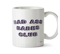 Hippowarehouse Bad Ass Babes Club Printed Mug Cup Ceramic 10oz