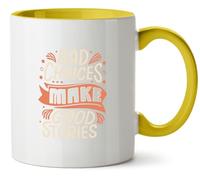 Hippowarehouse Bad Choices Make Good Stories Gift for Him Her Daughter Son Printed Mug Various Colour Options Ceramic Cup Kitchenware 11oz
