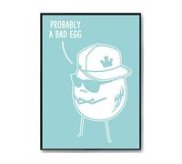 Hippowarehouse Bad egg Printed Poster A3 Wall Art Design Classroom Room Gym Office Décor