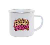 Hippowarehouse Bad Girl Leopard Crown and Jewels Printed Mug Various Colour Options Ceramic Cup Kitchenware 11oz