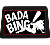 Hippowarehouse BADA BING new jersey strip club printed mouse mat pad accessory black rubber base 240mm x 190mm x 60mm