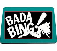 Hippowarehouse BADA BING new jersey strip club printed mouse mat pad accessory black rubber base 240mm x 190mm x 60mm