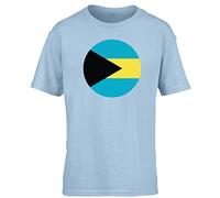 Hippowarehouse Bahamas Flag Kids Children's Short Sleeve t-Shirt Light Blue
