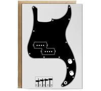 Hippowarehouse Bass Guitar Birthday Card A5 Personalised with envelope for him for her Funny Cards for Men and Women Blank inside option