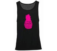 Hippowarehouse Be A Pineapple: Stand Tall, Wear a Crown and Be Sweet On The Inside Vest Scoop Sleeve Unisex Tank top Black