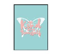 Hippowarehouse Be kind with yourself - butterfly Printed Poster A4 Wall Art Design Classroom Room Gym Office DÃƒ©cor