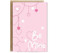 Hippowarehouse be mine Birthday Card A5 Personalised with envelope for him for her Funny Cards for Men and Women Blank inside option