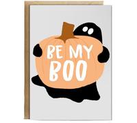 Hippowarehouse Be My Boo Birthday Card A5 Personalised with envelope for him for her Funny Cards for Men and Women Blank inside option