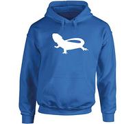 Hippowarehouse Bearded Dragon unisex Hoodie hooded top (Specific size guide in description) Sapphire Blue