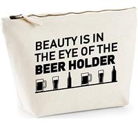 Hippowarehouse Beauty is in the eye of the beer holderprinted make up cosmetic wash bag 18x19x9cm