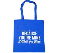 Hippowarehouse Because you're mine I walk the line Tote Shopping Gym Beach Bag 42cm x38cm, 10 litres