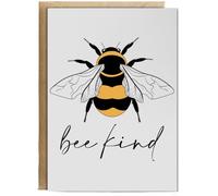 Hippowarehouse Bee Kind Birthday Card A5 Personalised with envelope for him for her Funny Cards for Men and Women Blank inside option