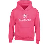 Hippowarehouse Bee Kind-Hearted Kids Children's Unisex Hoodie Hooded top Fuchsia Pink