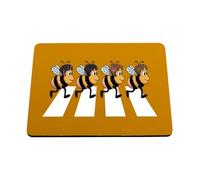 Hippowarehouse Bees on the Boulevard for Music and Bumble Bee Lover printed mouse mat pad accessory black rubber base 240mm x 190mm x 60mm