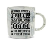 Hippowarehouse Behind Every Football Player who Believes in Themselves is a Coach who Believed in Them First Printed Mug Various Colour Options Ceramic Cup Kitchenware 11oz