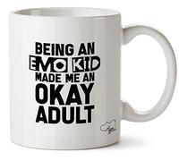 Hippowarehouse Being an Emo Kid Made me an Okay Adult Printed Mug Cup Ceramic 10oz
