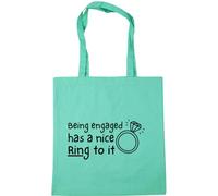 Hippowarehouse Being engaged has a nice ring to it Tote Shopping Gym Beach Bag 42cm x38cm, 10 litres