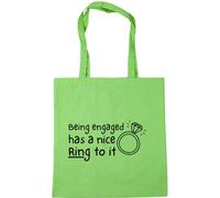 Hippowarehouse Being engaged has a nice ring to it Tote Shopping Gym Beach Bag 42cm x38cm, 10 litres