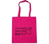 Hippowarehouse Being engaged has a nice ring to it Tote Shopping Gym Beach Bag 42cm x38cm, 10 litres