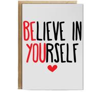 Hippowarehouse Believe in Yourself Birthday Card A5 Personalised with envelope for him for her Funny Cards for Men and Women Blank inside option