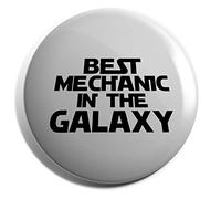 Hippowarehouse Best Mechanic in the Galaxy Badge Various Sizes 38mm 50mm 75mm