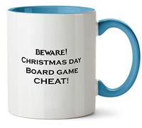 Hippowarehouse Beware! Christmas Day Board Game Cheat! Printed Mug Various Colour Options Ceramic Cup Kitchenware 11oz