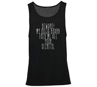 Hippowarehouse Beware! My Ouija Board Told me All Your Secrets Vest Scoop Sleeve Unisex Tank top Black