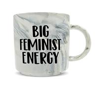 Hippowarehouse Big Feminist Energy Printed Mug Various Colour Options Ceramic Cup Kitchenware 11oz