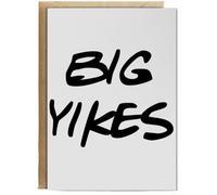 Hippowarehouse Big Yikes Birthday Card A5 Personalised with envelope for him for her Funny Cards for Men and Women Blank inside option