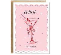 Hippowarehouse Birthday card a tini bit older Personalised Card A6 with envelope for him for her Funny Cards for Men and Women Blank inside option