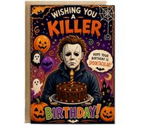Hippowarehouse Birthday card for friends wishing you a killer day Card - A5 with envelope for him for her Funny Cards for Men and Women