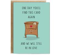 Hippowarehouse Birthday Card for Husband Wife Someday Youll Find this Again Personalised Card A6 with envelope for him for her Funny Cards for Men and Women Blank inside option