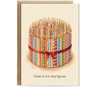 Hippowarehouse Birthday i hear it's a big one Personalised Card A5 with envelope for him for her Funny Cards for Men and Women Blank inside option