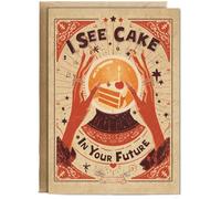 Hippowarehouse Birthday I see cake in your future Personalised Card A5 with envelope for him for her Funny Cards for Men and Women Blank inside option