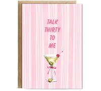 Hippowarehouse Birthday Talk Thirty To Me Personalised Card A5 with envelope for him for her Funny Cards for Men and Women Blank inside option