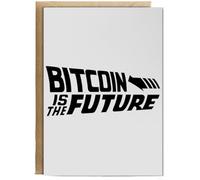 Hippowarehouse Bitcoin is the Future Birthday Card A5 Personalised with envelope for him for her Funny Cards for Men and Women Blank inside option