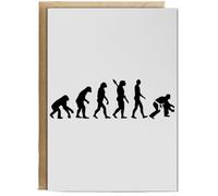 Hippowarehouse Bjj evolution Personalised Card A6 with envelope for him for her Funny Cards for Men and Women Blank inside option