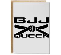 Hippowarehouse BJJ QUEEN Birthday Card A5 Personalised with envelope for him for her Funny Cards for Men and Women Blank inside option